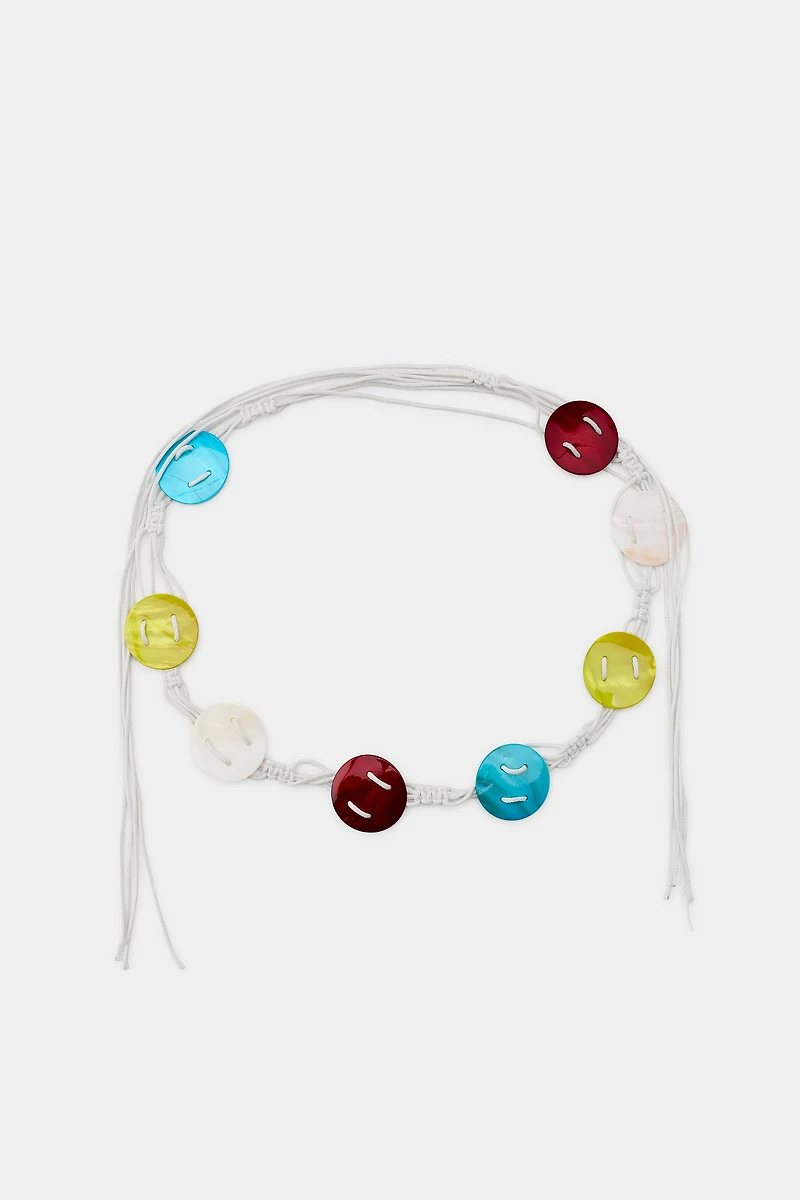 CEINTURE-CORDON COQUILLAGES