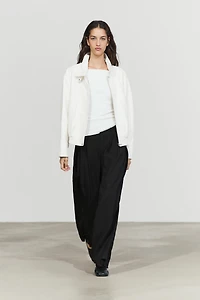 Nappa leather bomber jacket