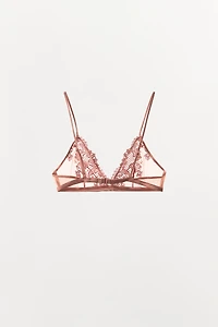 EMBROIDERED TRIANGLE BRA