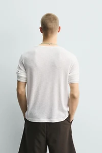 RELAXED FIT RIBBED T-SHIRT