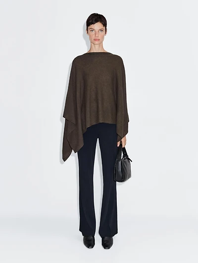 100% wool asymmetric knit cape