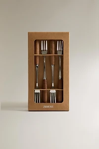 PACK FOURCHETTES DESSERT BOIS (PACK DE 4)