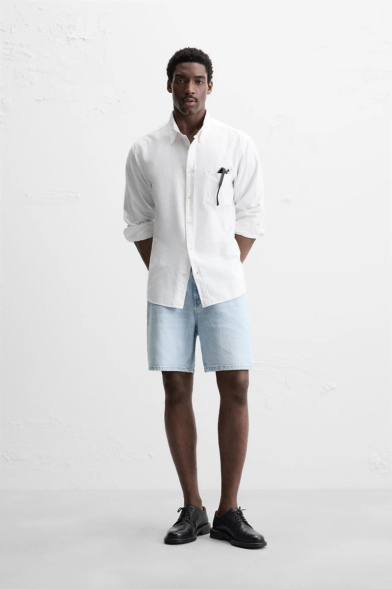 REGULAR FIT DENIM SHORTS