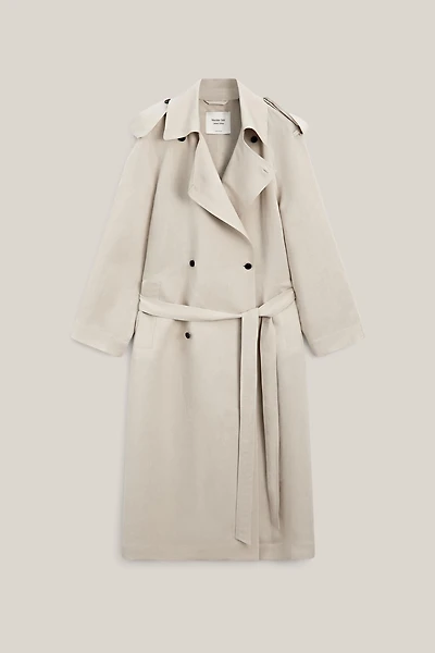 Oversize linen blend trench coat - LIMITED EDITION
