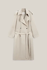 Oversize linen blend trench coat - LIMITED EDITION