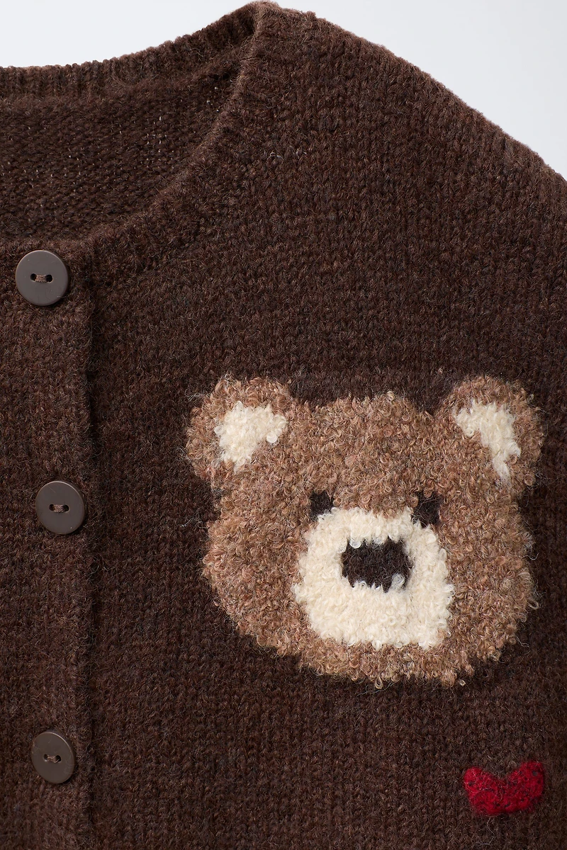 BEARS AND HEARTS CARDIGAN