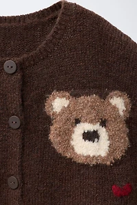BEARS AND HEARTS CARDIGAN
