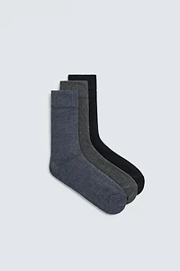 3-PACK STRUCTURED SOCKS