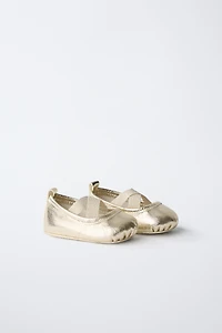 LEATHER BALLET FLATS