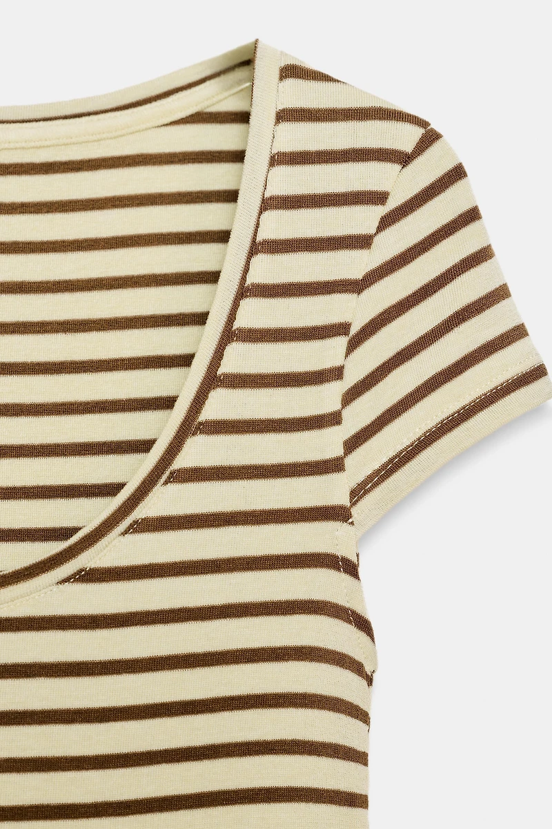STRIPED SHORT SLEEVE T-SHIRT