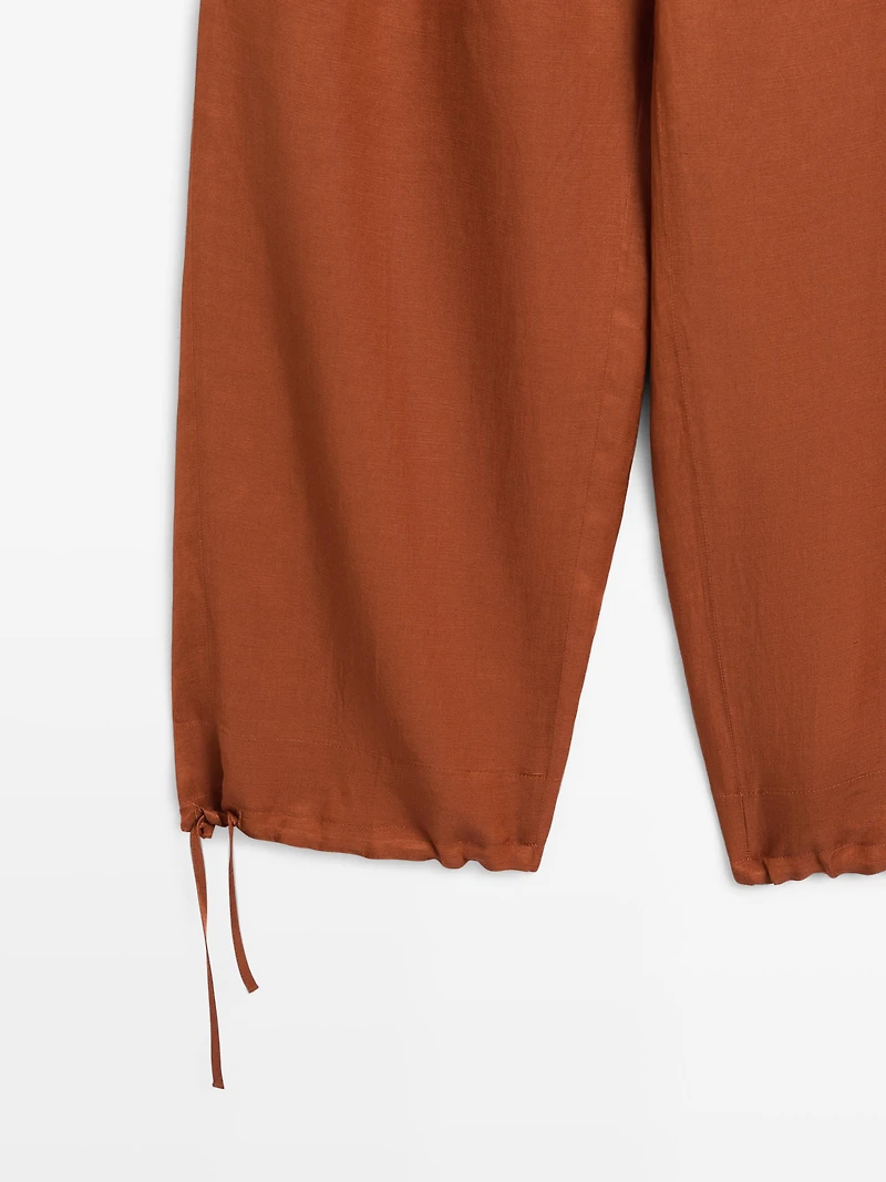 Pantalon fluide avec nœud