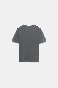 T-SHIRT LAVÉ INSCRIPTION