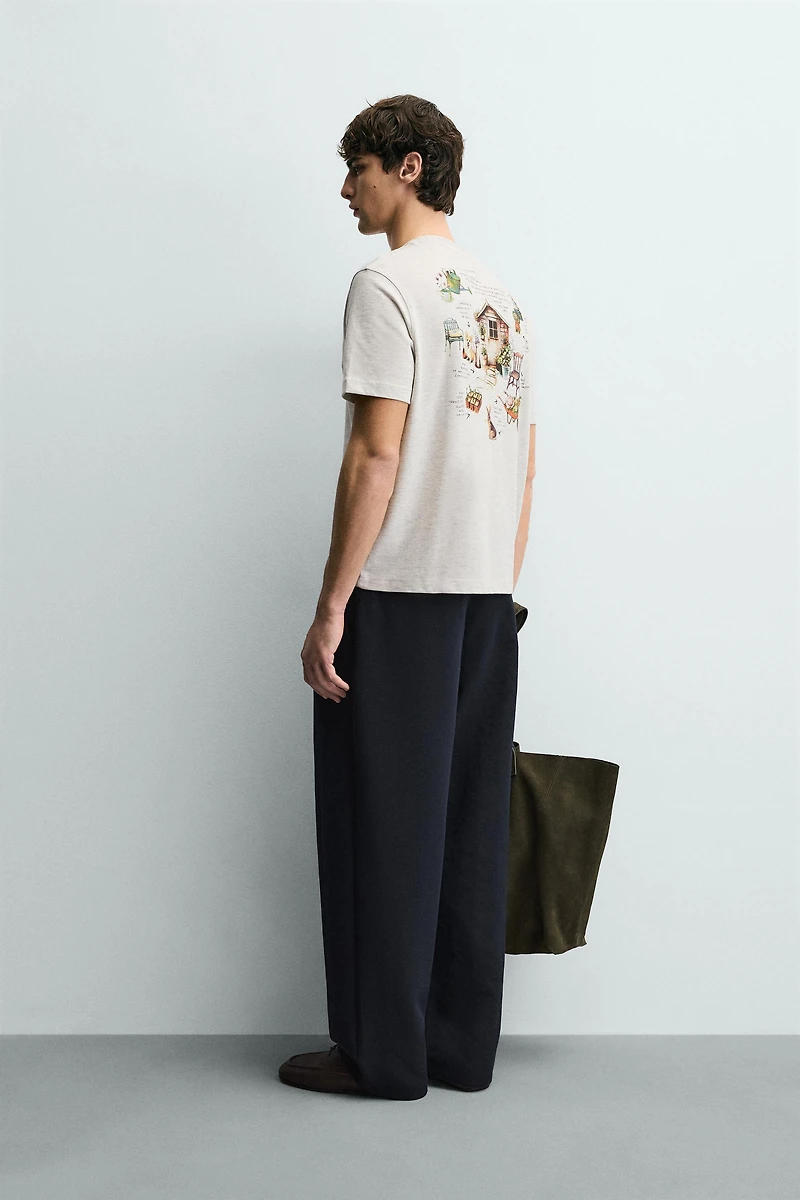 CONTRAST PRINT T-SHIRT
