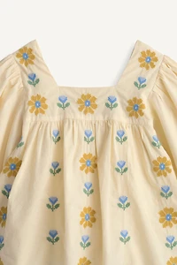 BLOUSE BRODERIES FLEURS POINT DE CROIX LIMITED EDITION