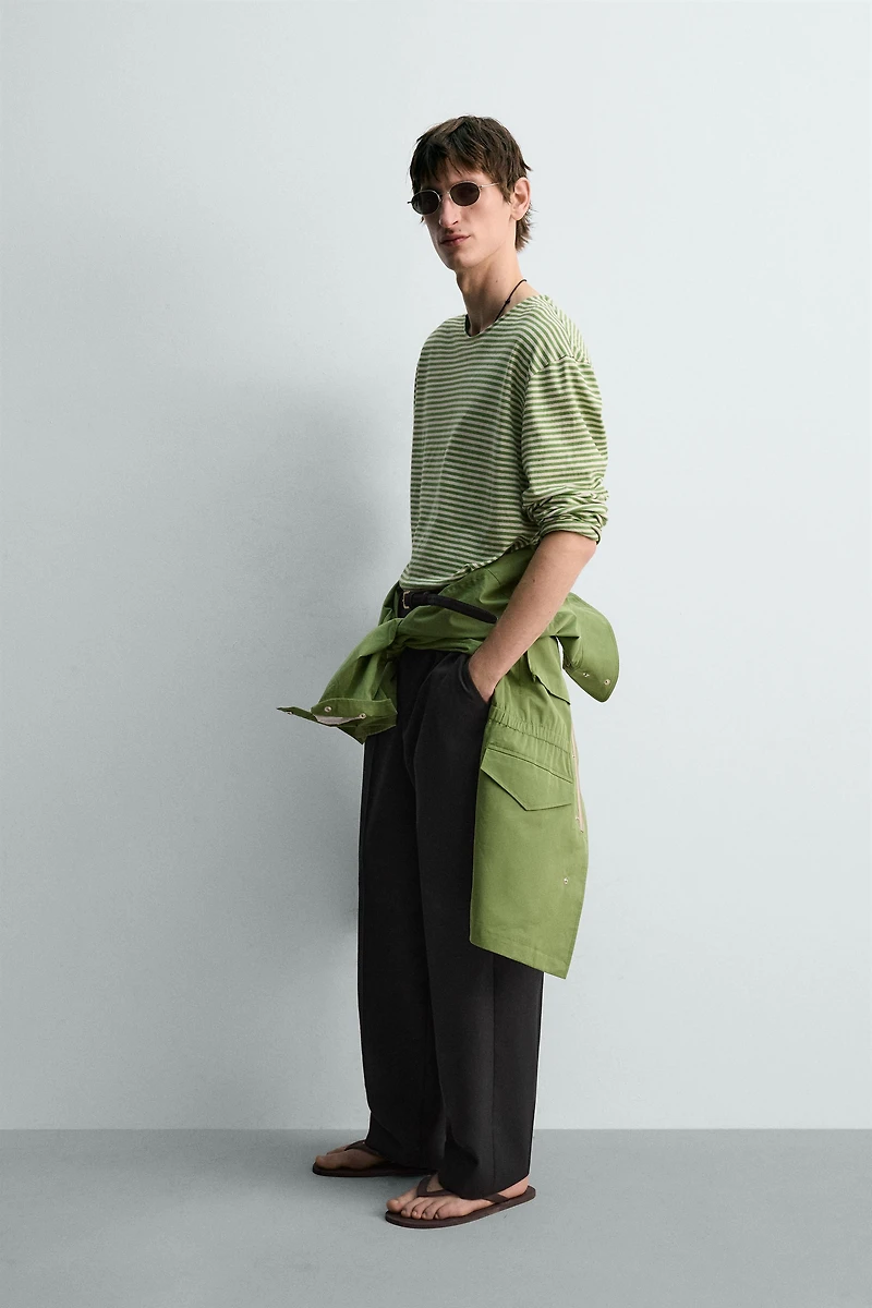 STRIPED JACQUARD T-SHIRT