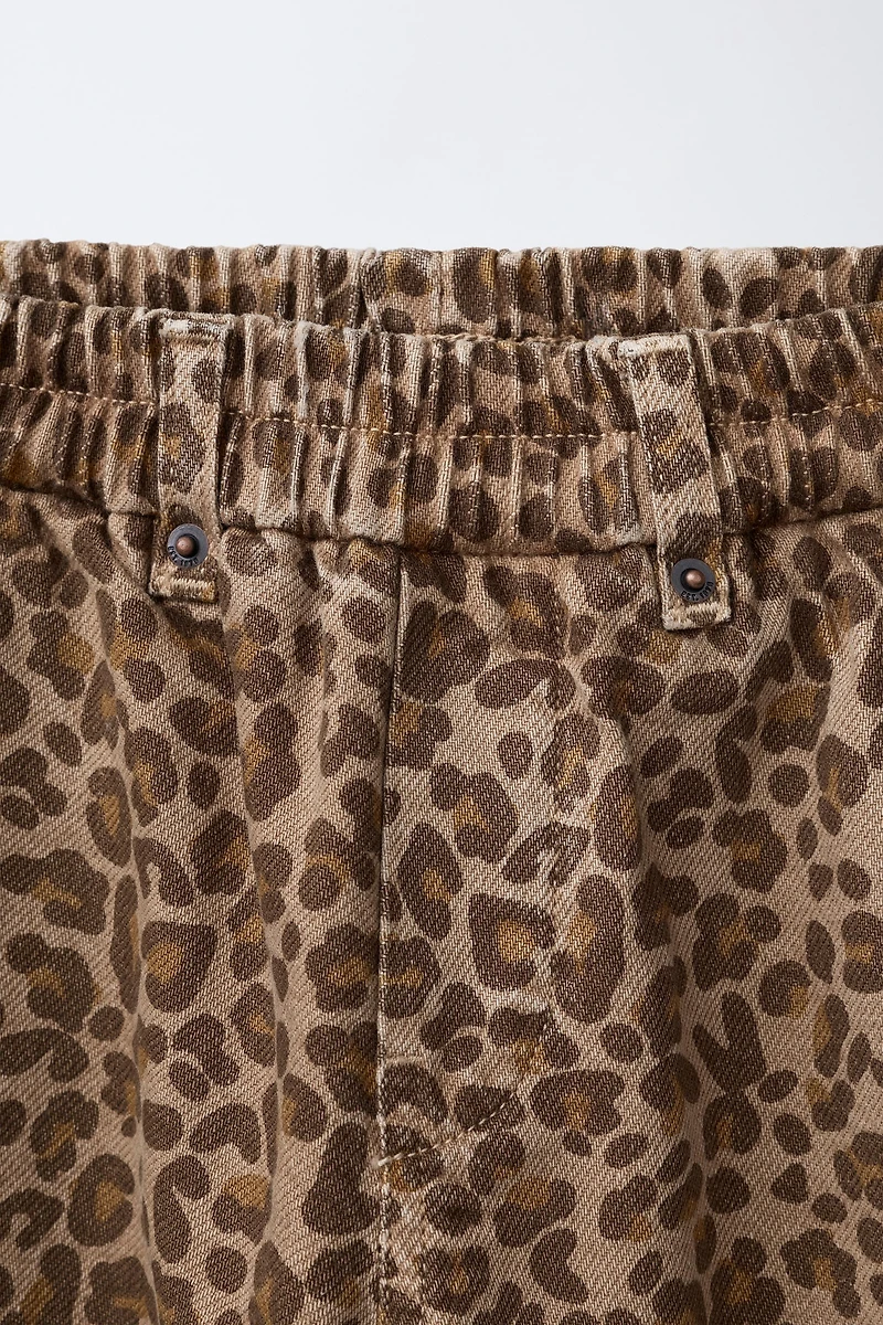 ANIMAL PRINT BAGGY PANTS