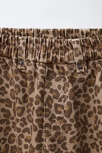 ANIMAL PRINT BAGGY PANTS