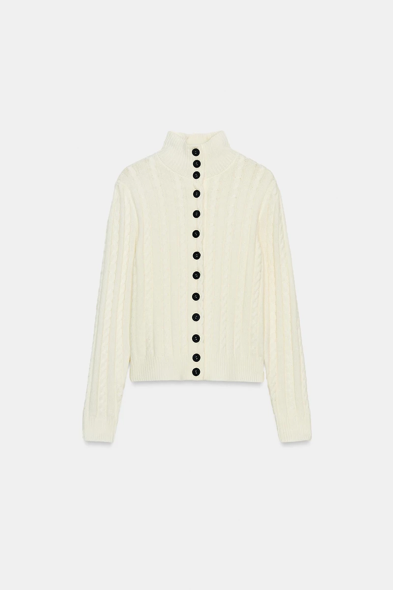 CABLE KNIT CARDIGAN