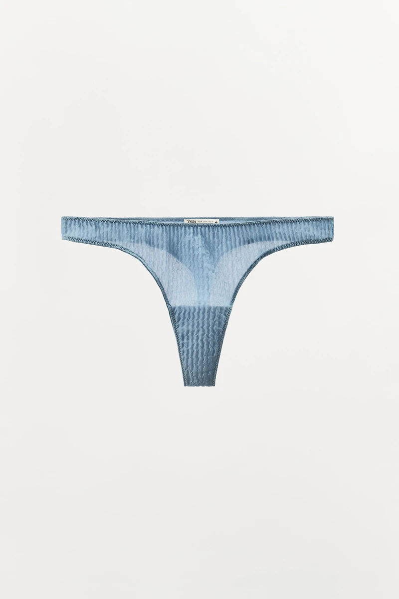 100% SILK WRINKLED EFFECT THONG LIMITED EDITION