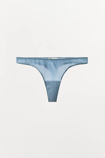 100% SILK WRINKLED EFFECT THONG LIMITED EDITION