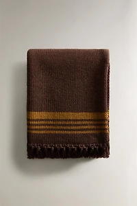 FRINGED KNIT BLANKET