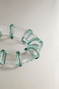 SET OF GLASS NAPKIN RINGS (SET OF 6)