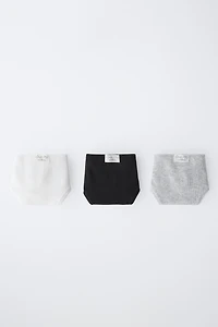 9-14 YEARS/ THREE-PACK OF LABEL UNDERWEAR