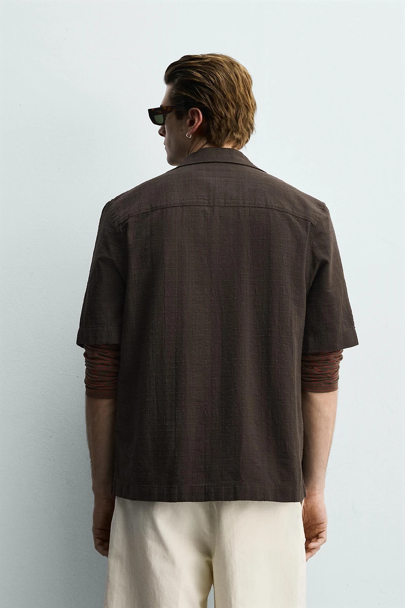 REGULAR FIT TEXTURED SHIRT
