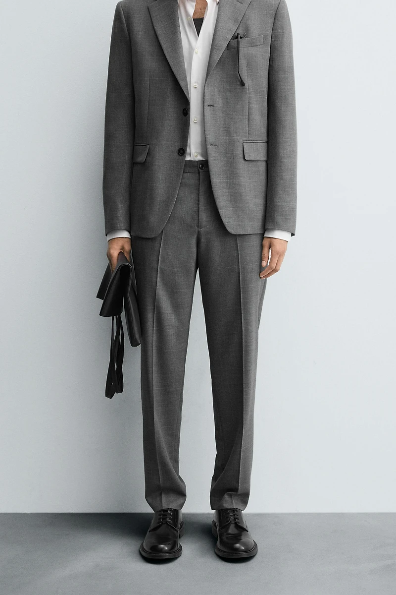PLAID SUIT PANTS