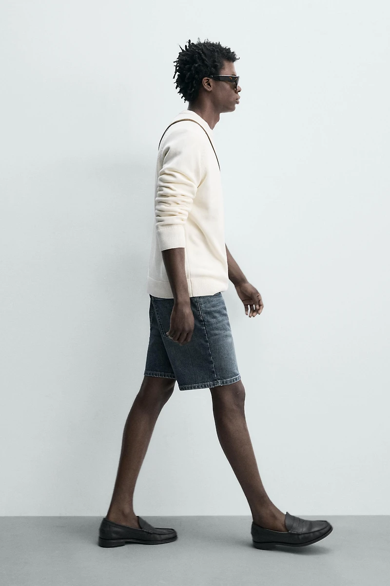 REGULAR FIT DENIM SHORTS