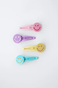 PACK OF FOUR SMILEYWORLD ® HAIR CLIPS