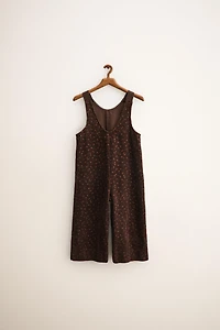 ZARA TIMELESS - FLORAL CORDUROY OVERALLS