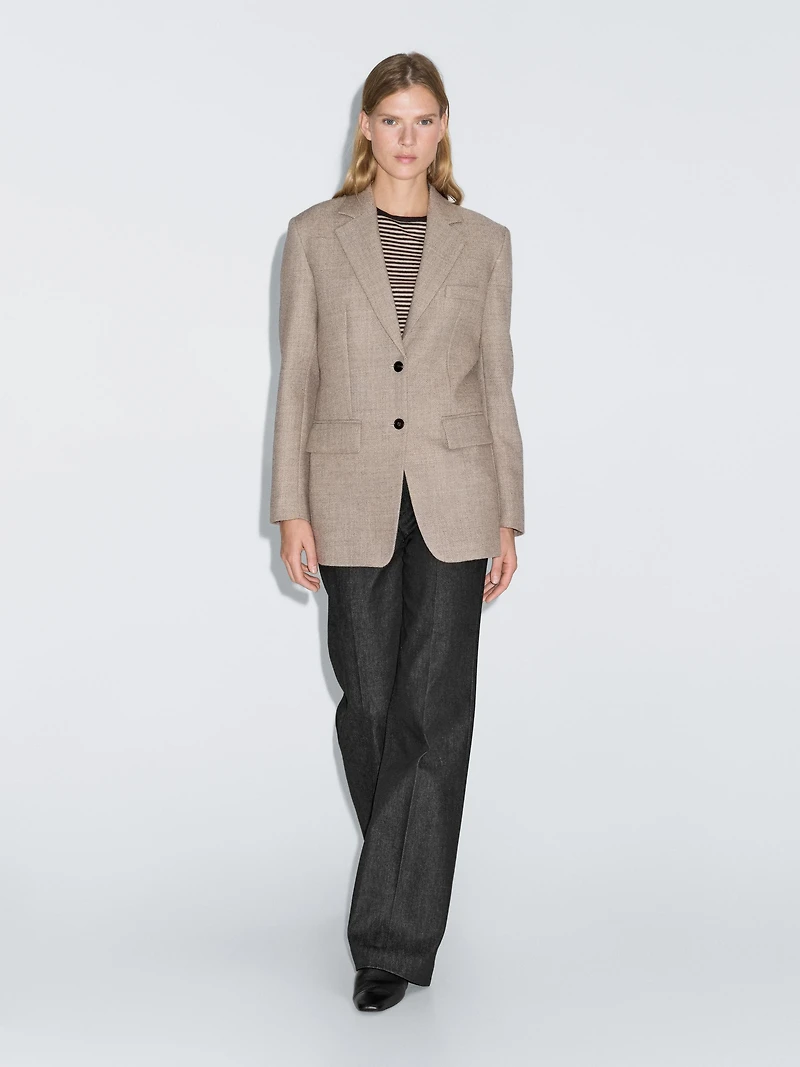 Flecked wool blazer