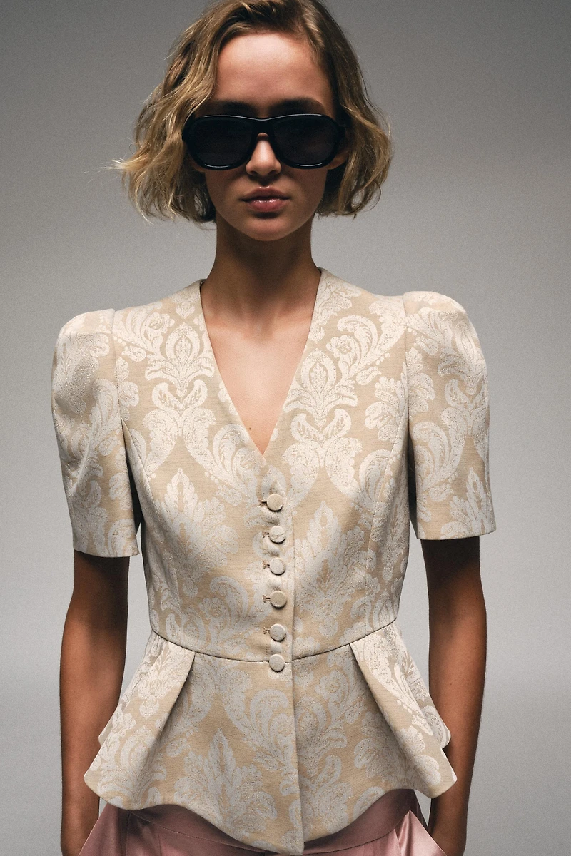 BLAZER PEPLUM JACQUARD