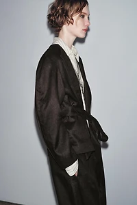 ZW COLLECTION LINEN BELTED KIMONO