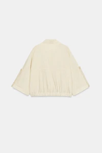 ROLL-UP SLEEVE SAFARI BLOUSE