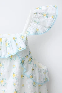 EYELET FLORAL EMBROIDERED ROMPER
