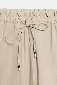 PANTALON TAPERED À TAILLE ÉLASTIQUE