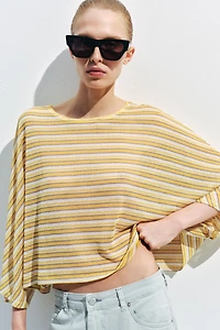 RUSTIC STRIPED CAPE T-SHIRT
