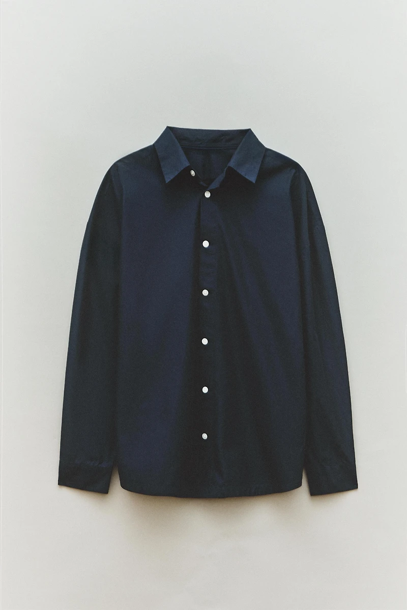PLAIN COTTON BEACH SHIRT