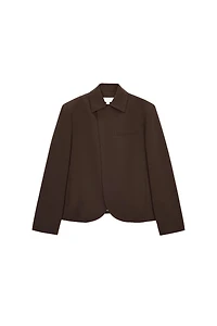 VESTE À BOUTONNAGE CROISÉ ET COL REVERS