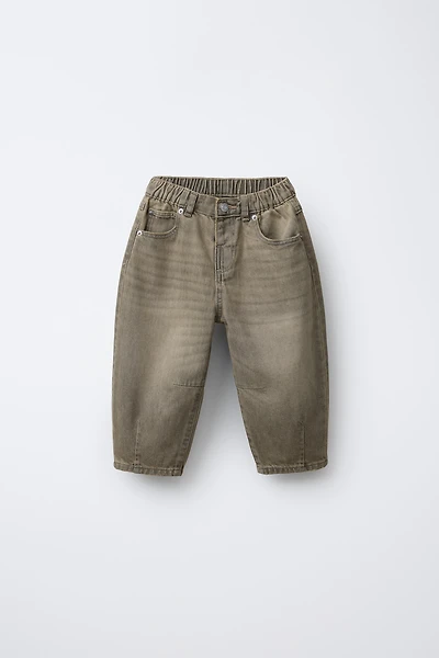 WASHED EFFECT BALLOON JEANS