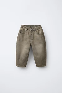WASHED EFFECT BALLOON JEANS