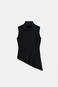 SLEEVELESS PEPLUM TOP
