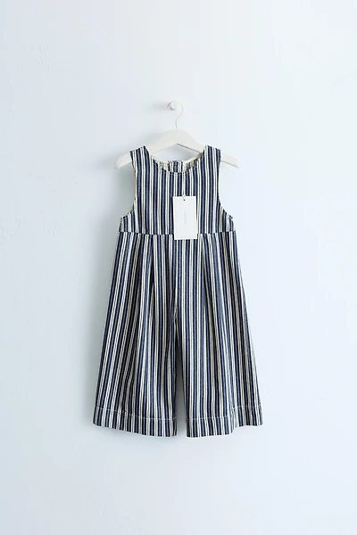 ZARA TIMELESS - PRINTED STRIPED LONG OVERALLS