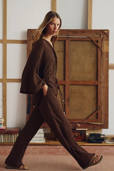 CRINKLED BELTED JACKET