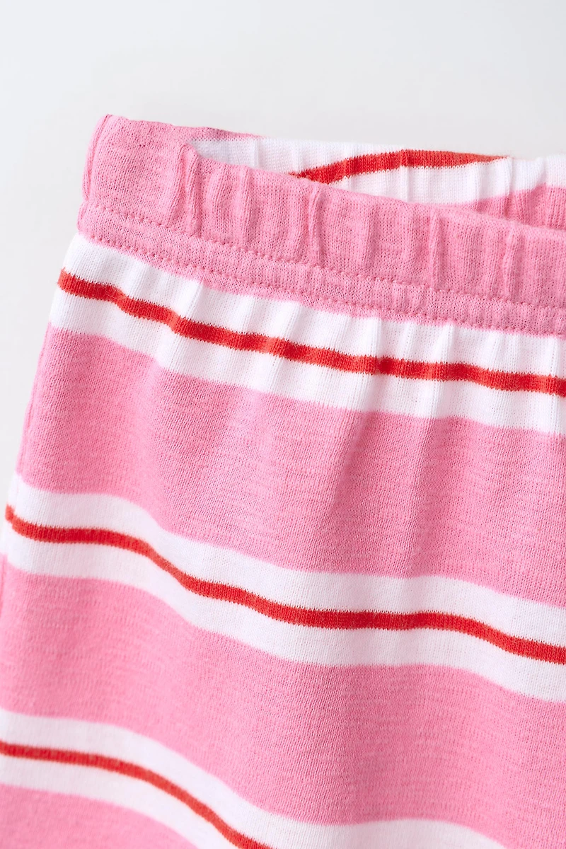 STRIPED T-SHIRT AND BERMUDA SET
