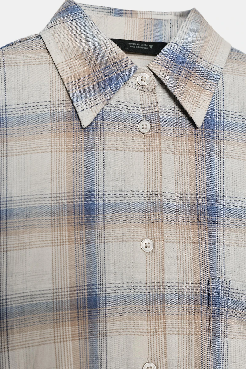 OVERSIZED PLAID POCKET SHIRT