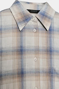 OVERSIZED PLAID POCKET SHIRT