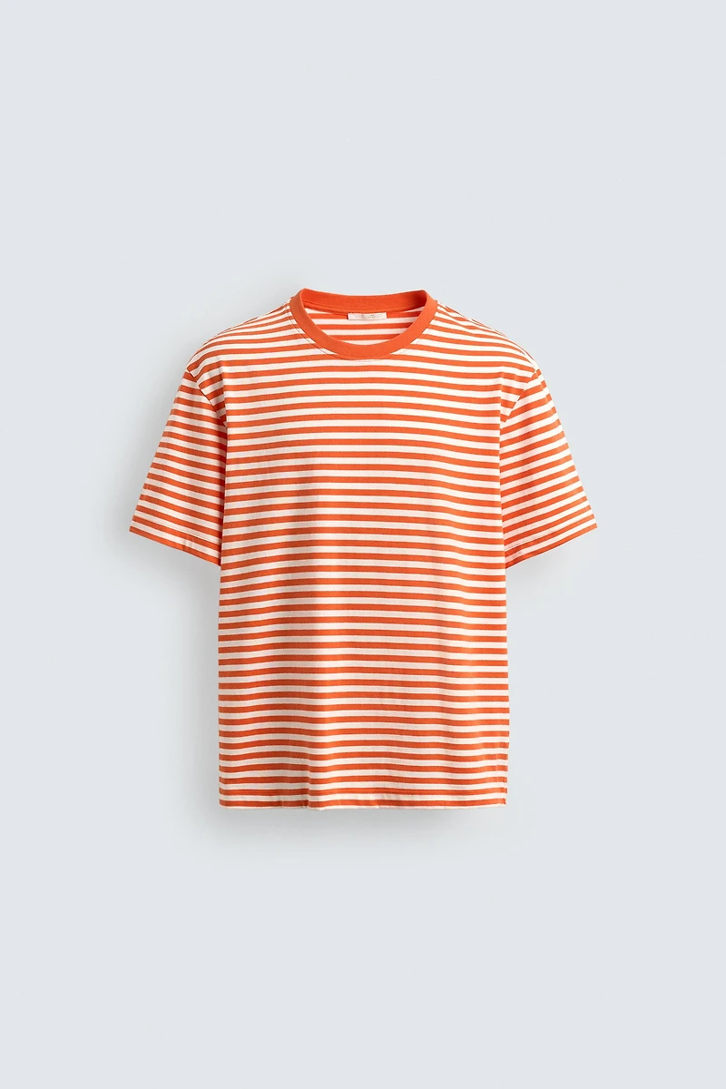 REGULAR FIT STRIPED JACQUARD T-SHIRT